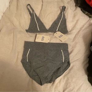 NWT Phoebe Harrison Cashmere bra and brief set